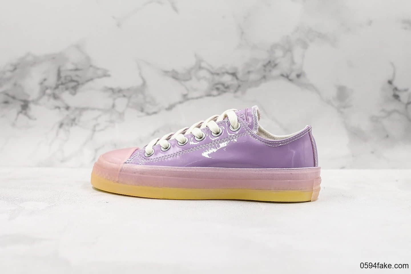 匡威Converse Chuck Taylor All Star Candy Coated HI水晶果冻系列马卡龙紫色真标经典冷硫技术 (ID:24161) - 图片1