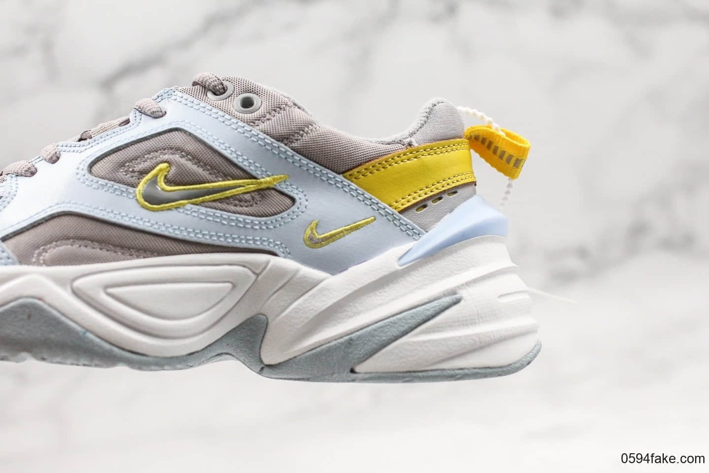 耐克Nike M2K Tekno纯原版本复古潮流老爹鞋兰灰黄原档案数据开发原盒原标区别市面错误版本 货号:AO3108-403