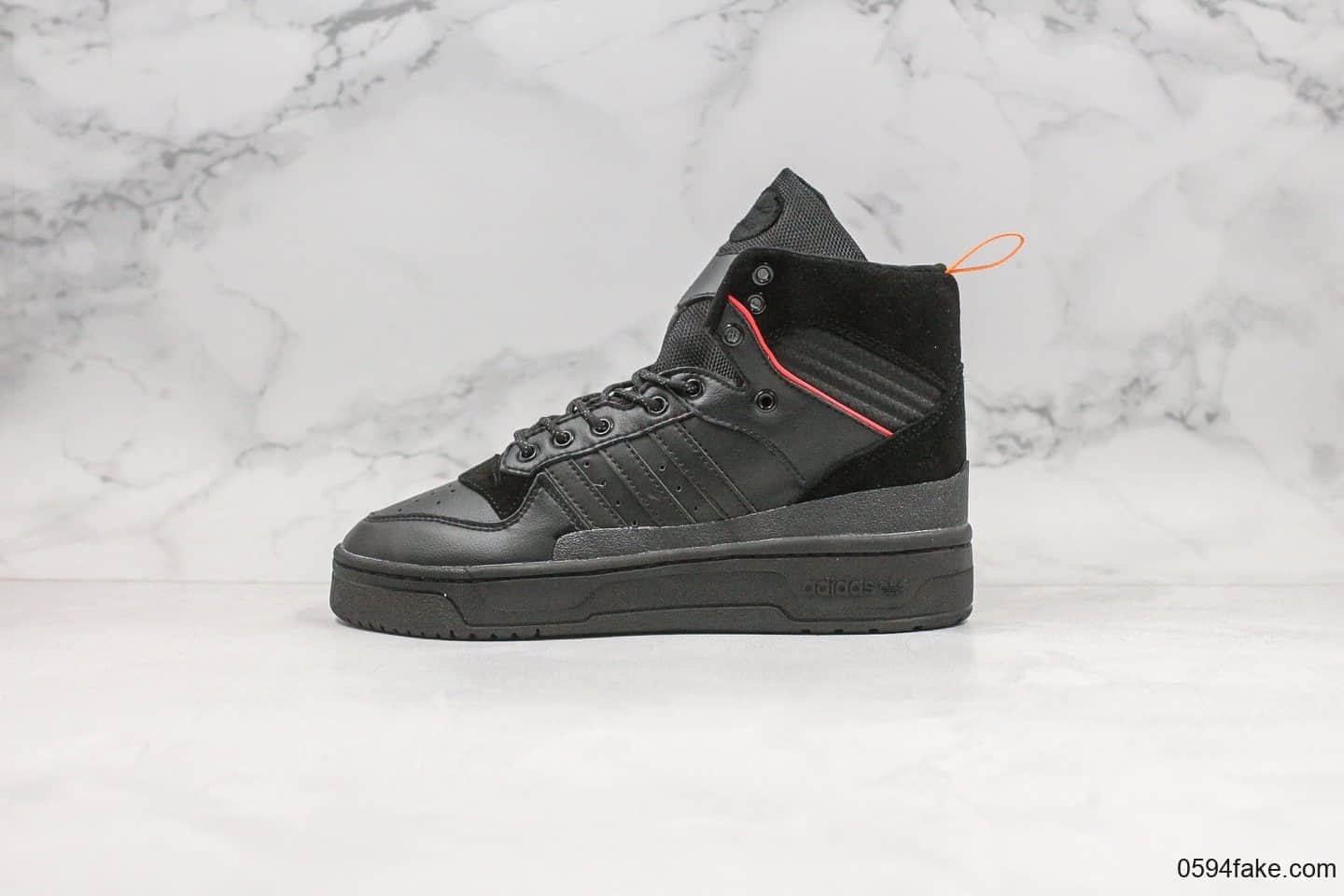 阿迪达斯Adidas Rivalry TR纯原版本高帮经典运动鞋黑色高弹EVA中底原楦头原纸板打造 (ID:24440) - 图片1