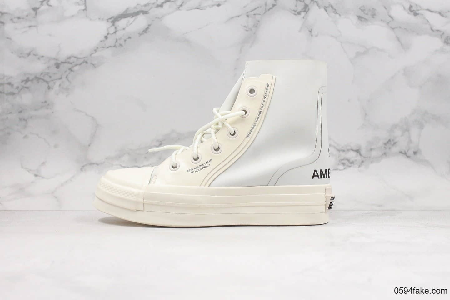 匡威Converse x A敏感内容USH纯原版本军事联名款秋冬白色原厂硫化大底原档案数据开发打造