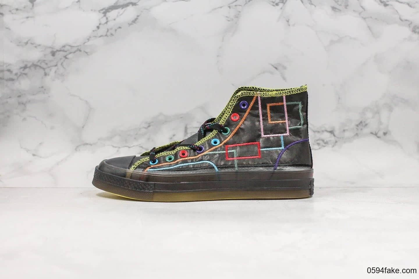 匡威CONVERSE Chuck 70公司级版本鼠年限定七彩刺绣限定配色鞋面采用防水面料透沙网工艺原厂硫化大底 (ID:24732) - 图片1