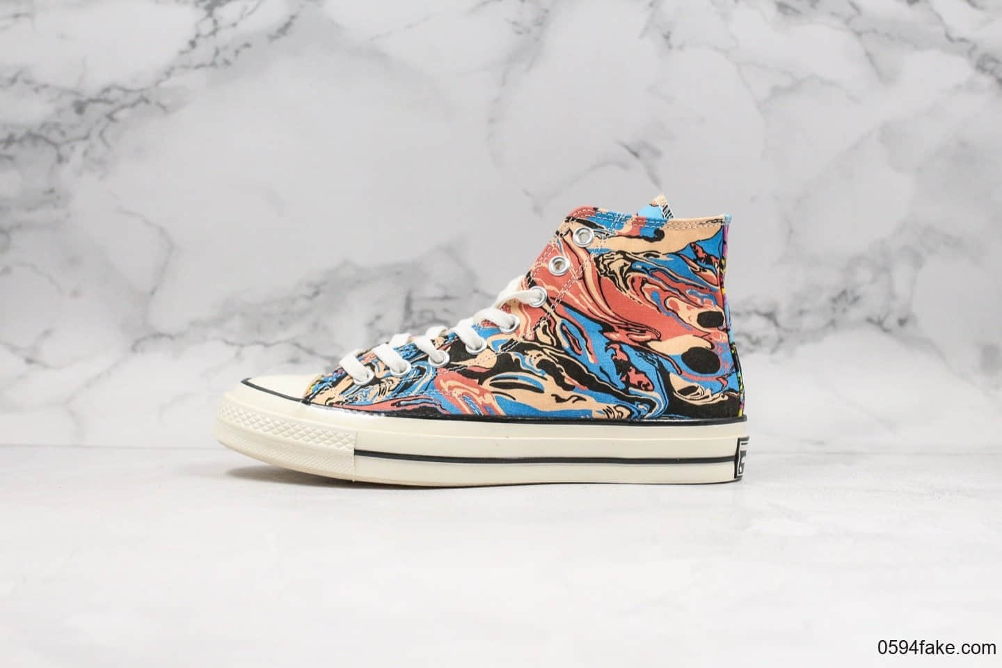 匡威Converse Chuck 1970S公司级版本高帮彩绘涂鸦周年款原盒原标双围条硫化蓝底 (ID:24847) - 图片1