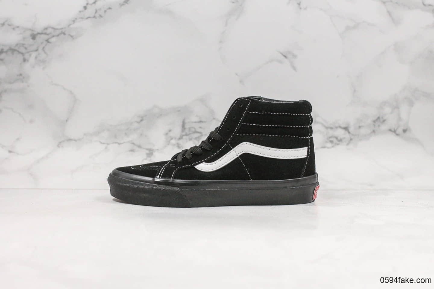 万斯Vans Vault OG Sk8-Hi LX公司级版本全黑牛巴革复古硫化高帮板鞋原盒原标区别市面通货版本 (ID:24972) - 图片1