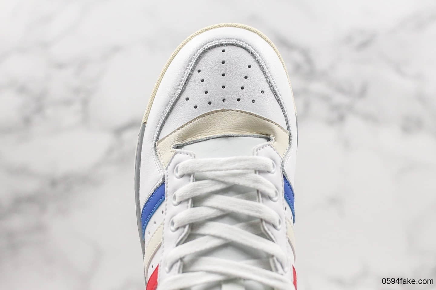 阿迪达斯Adidas RIVALRY TR纯原版本高帮经典运动鞋白红蓝正确高弹EVA中底原盒原标 货号:EE6371