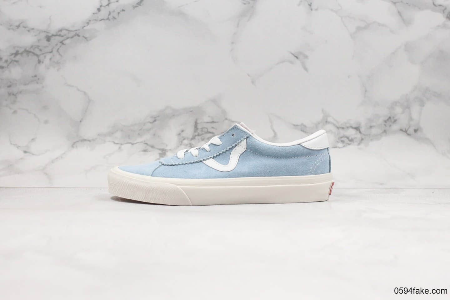 万斯Vans Style 73 DX Anaheim公司级余文乐联名款V字低帮反毛皮浅蓝色原盒原标原厂硫化大底 (ID:25276) - 图片1