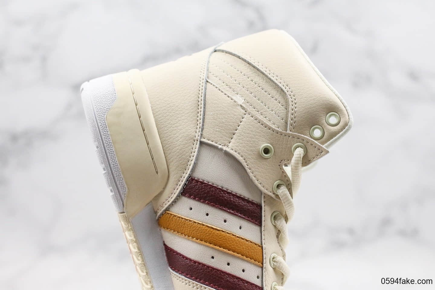 阿迪达斯Adidas RIVALRY TR纯原版本高帮经典运动鞋米黄白原盒原标正确EVA高弹中底 货号:G25836