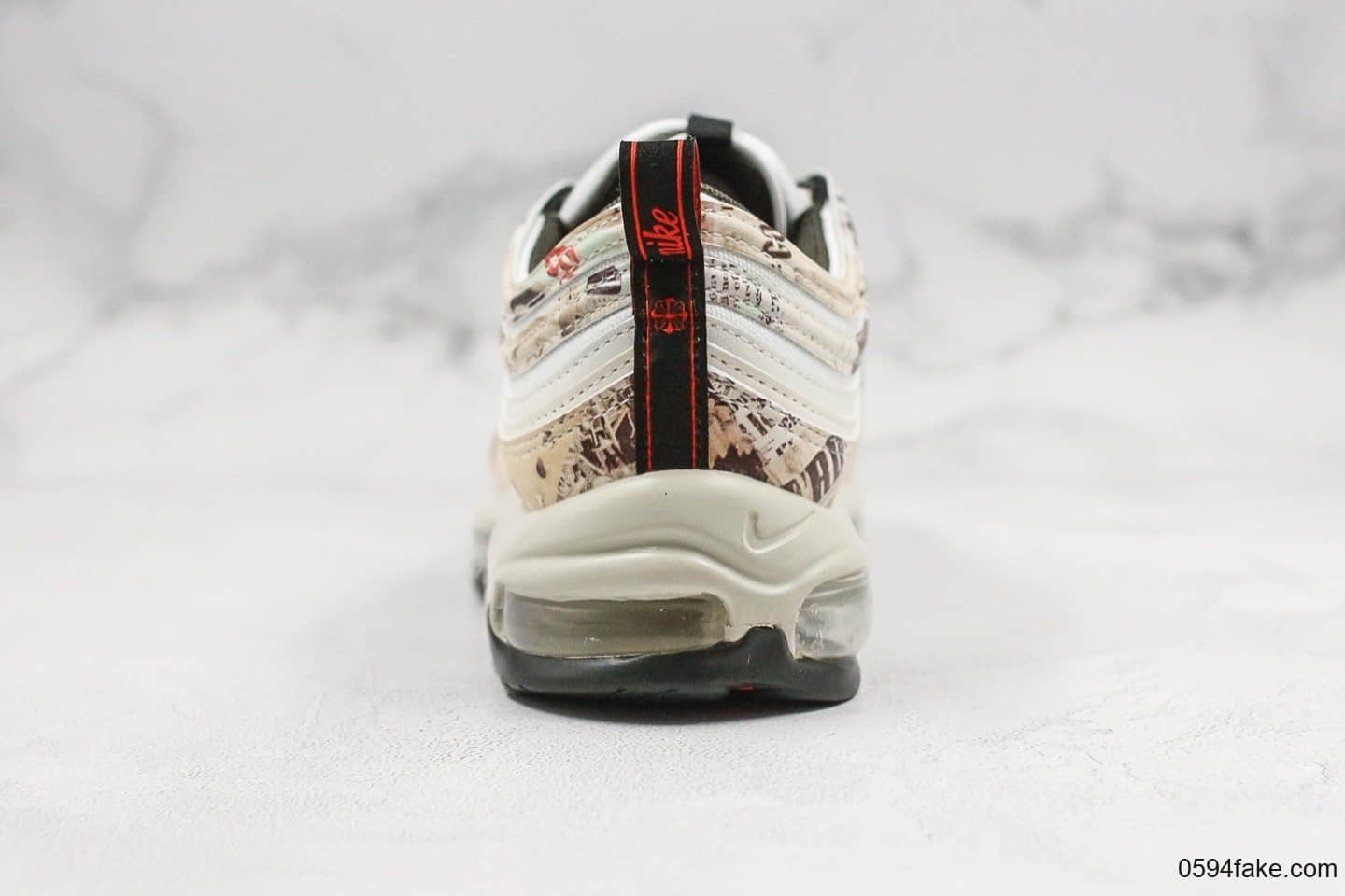 耐克Nike Air Max 97 OG纯原版本报纸主题MAX97气垫鞋内置原厂TPU反光材料原厂气垫原盒原标 货号:921826-108