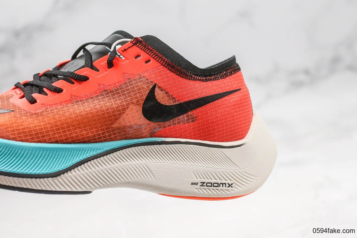 耐克Nike ZoomX Vaporfly NEXT%公司级版本轻质马拉松跑鞋蓝橙色内置Zoomx缓震科技原楦头纸板打造 货号：敏感内容4553-300