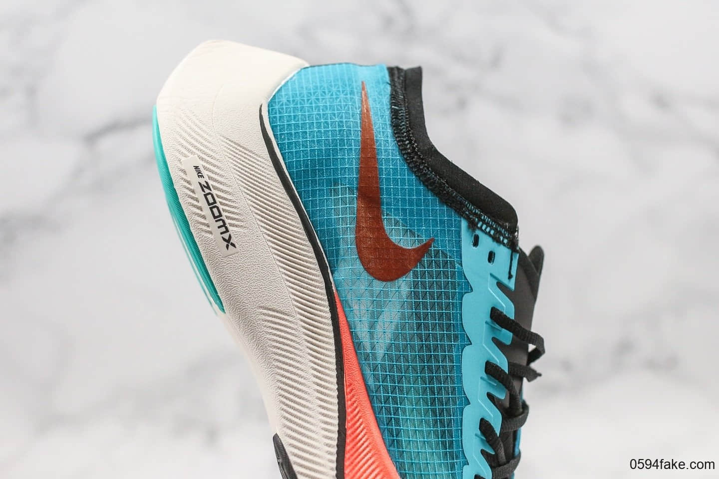耐克Nike ZoomX Vaporfly NEXT%公司级版本轻质马拉松跑鞋蓝橙色内置Zoomx缓震科技原楦头纸板打造 货号：敏感内容4553-300