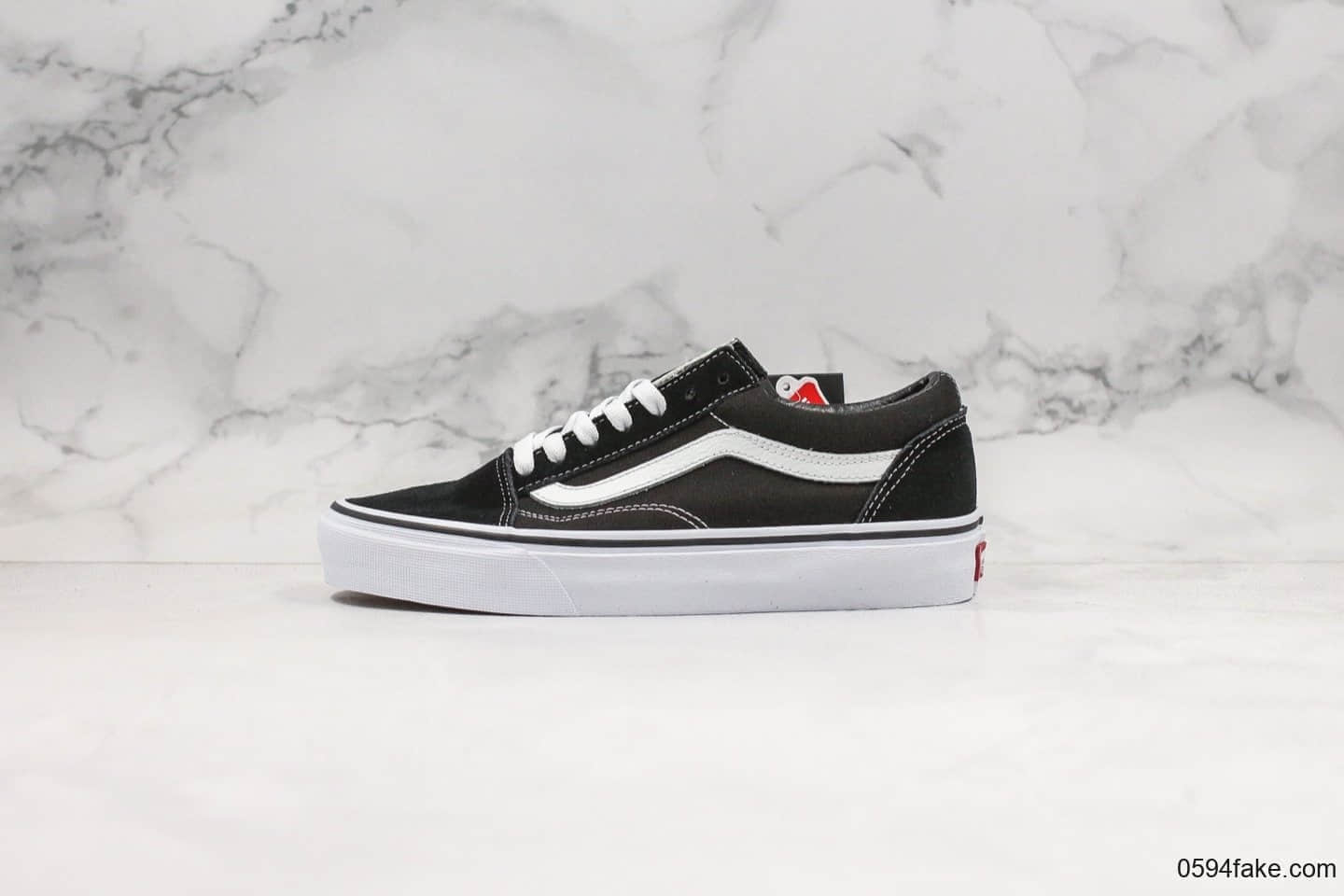 万斯Vans Old Skool公司级版本低帮硫化黑白配色帆布鞋原盒原标原厂硫化大底 (ID:25542) - 图片1