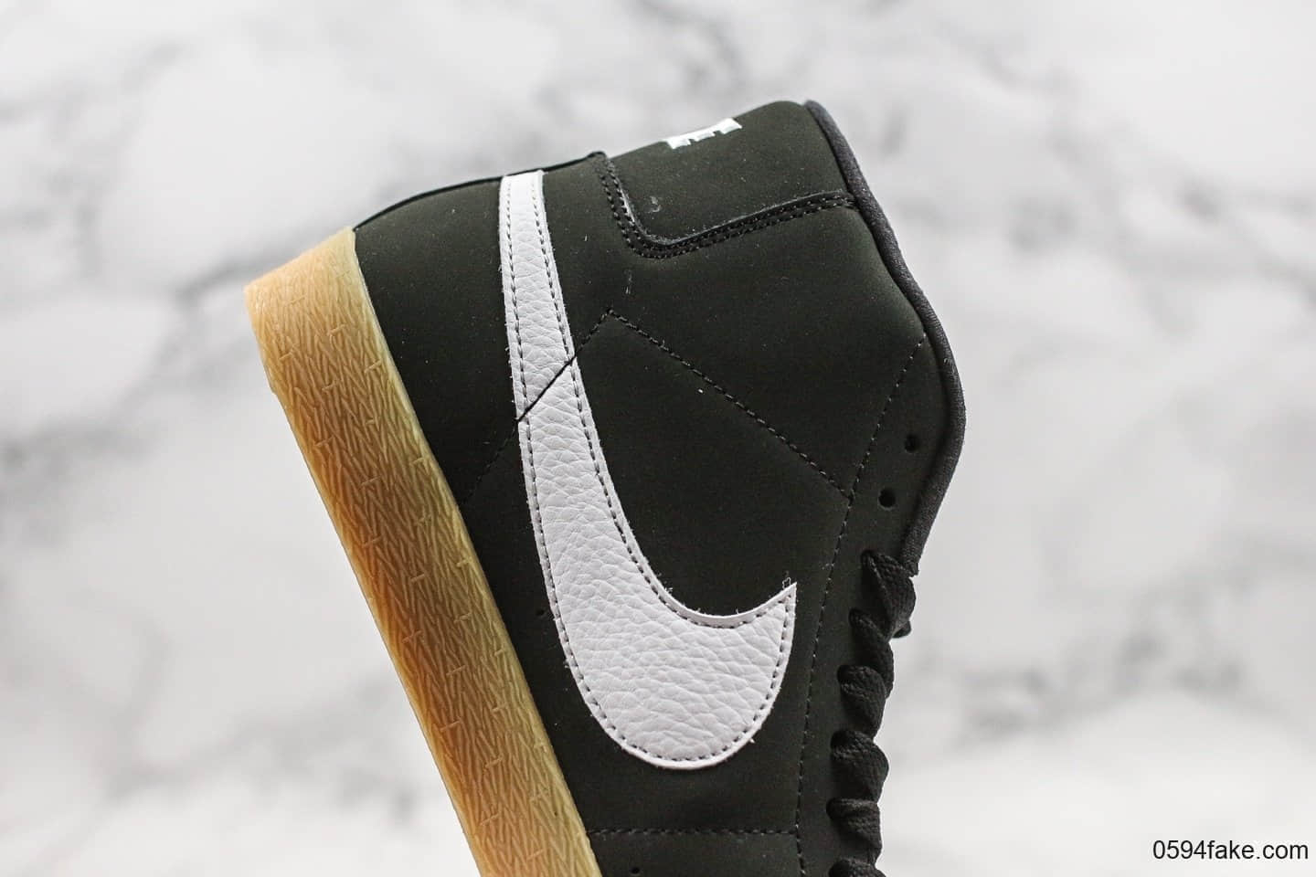耐克Nike Blazer Mid公司级版本高帮开拓者板鞋黑生胶色青岛QT纯原鞋面原楦头纸板打造原鞋开模一比一制作 货号:敏感内容2569-018