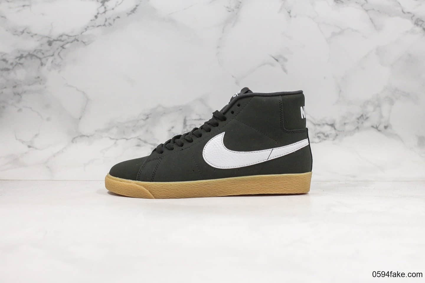 耐克Nike Blazer Mid公司级版本高帮开拓者板鞋黑生胶色青岛QT纯原鞋面原楦头纸板打造原鞋开模一比一制作 货号:敏感内容2569-018