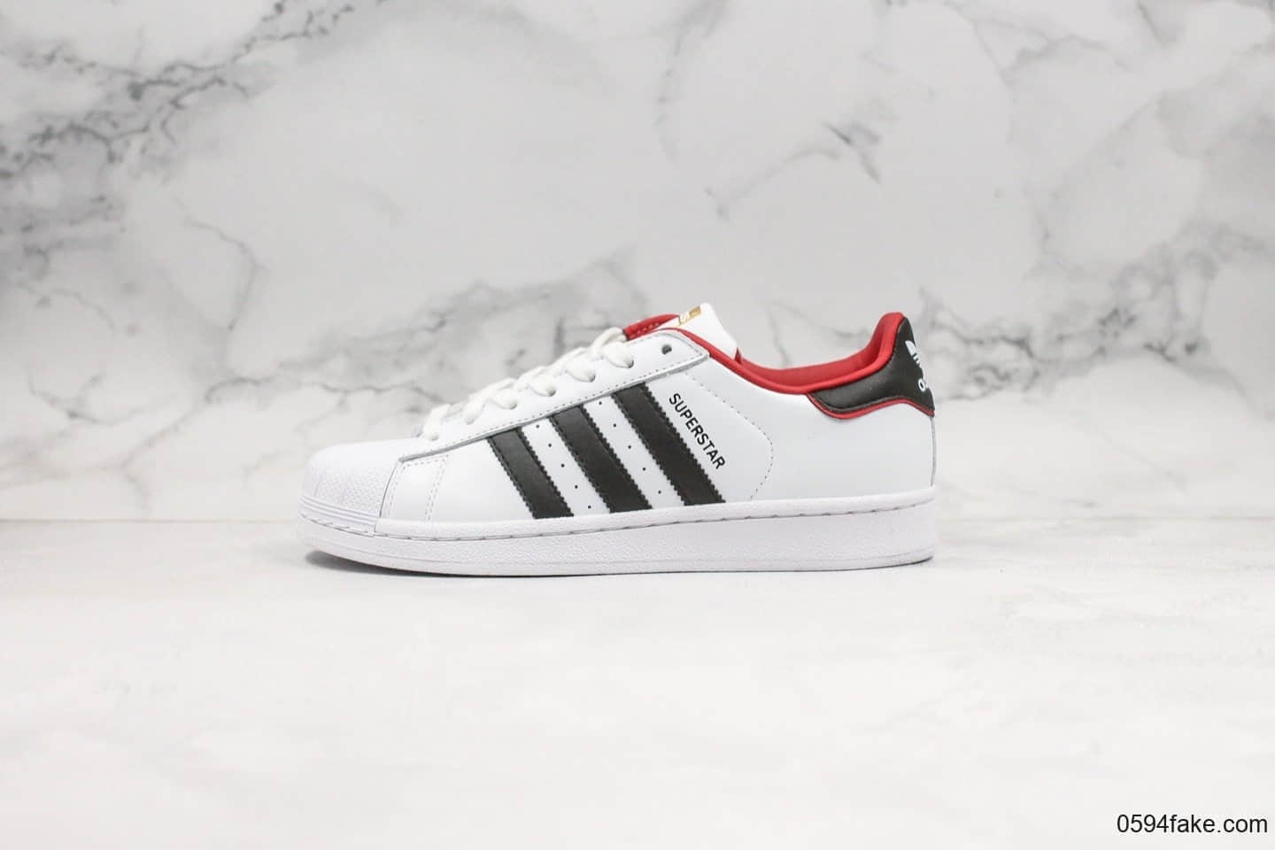 阿迪达斯Adidas Superstar纯原版本三叶草贝壳头黑红刺绣正确硅蓝中底真全头层鞋面打造原楦头纸板打造 (ID:25674) - 图片1