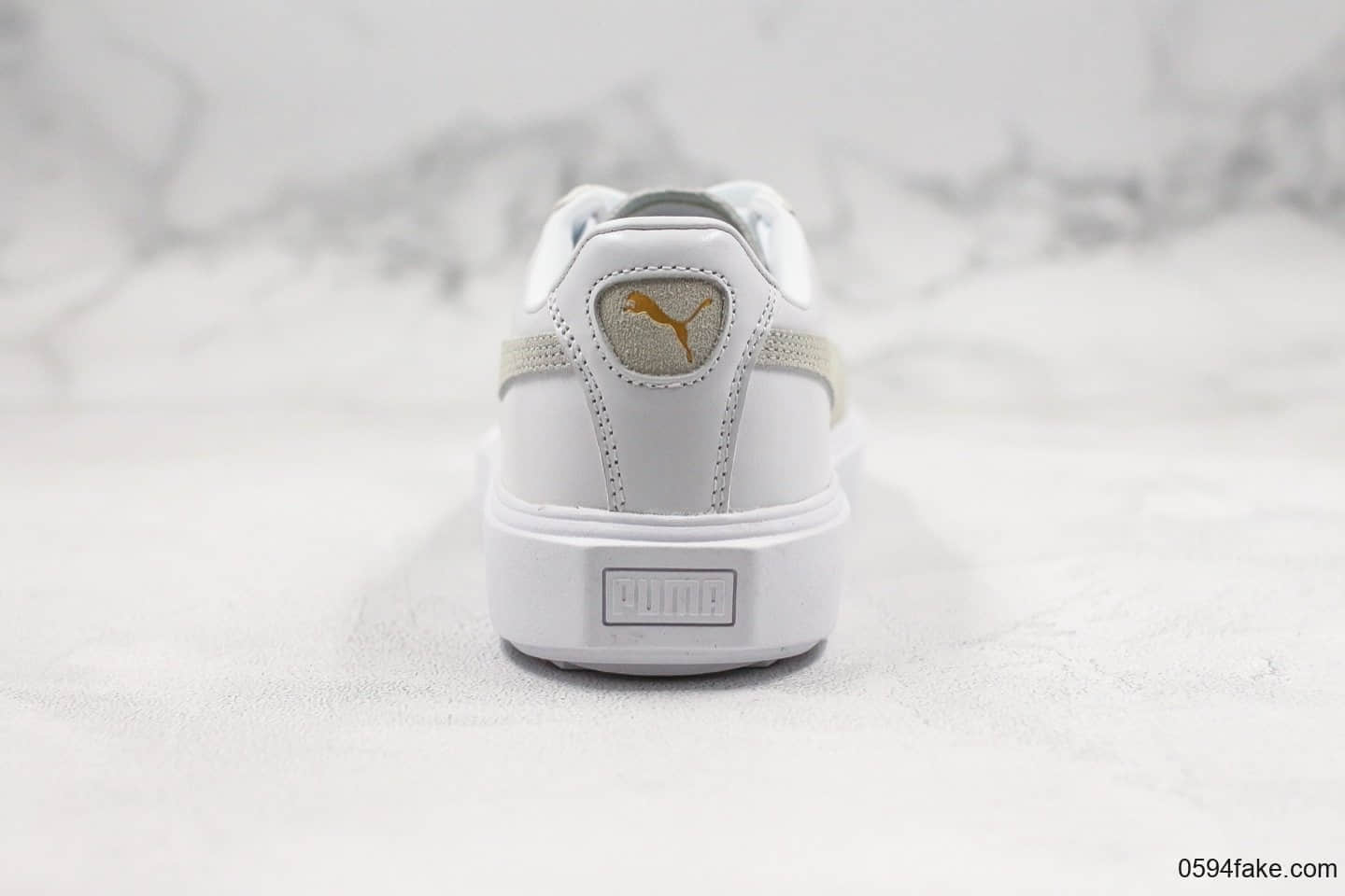 彪马PUMA Breaker Racing Leather公司级版本锯齿松糕鞋白灰配色原档案数据开发杨洋代言款 货号:369191-01