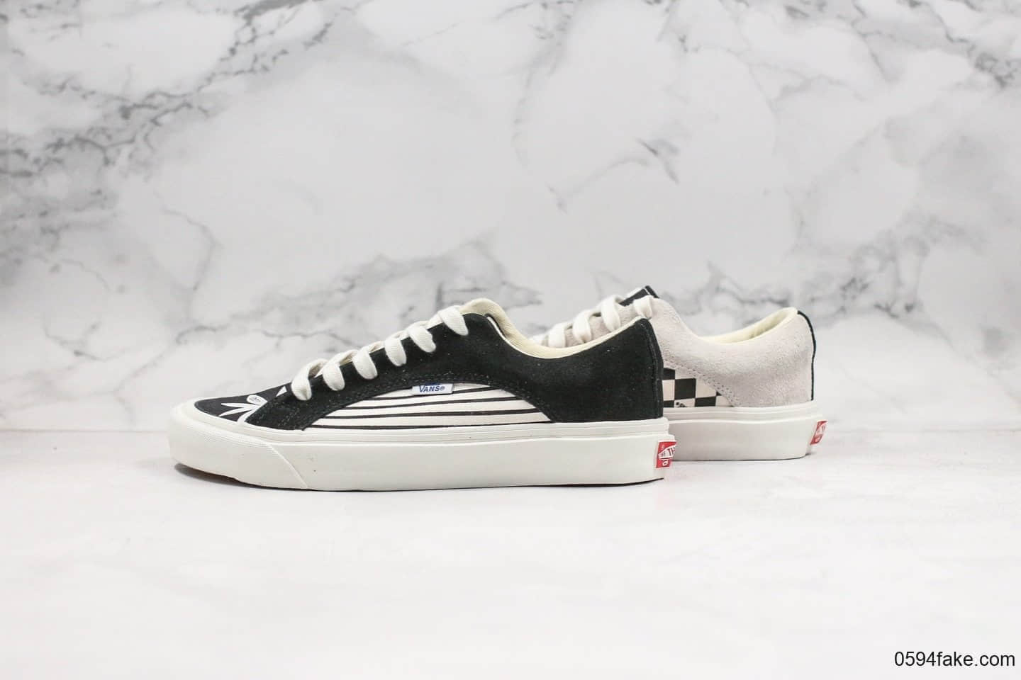 万斯Vans Vault OG Lampin LX公司级版本低帮条纹格子黑白限定原厂硫化大底原鞋开模一比一打造 (ID:26163) - 图片1