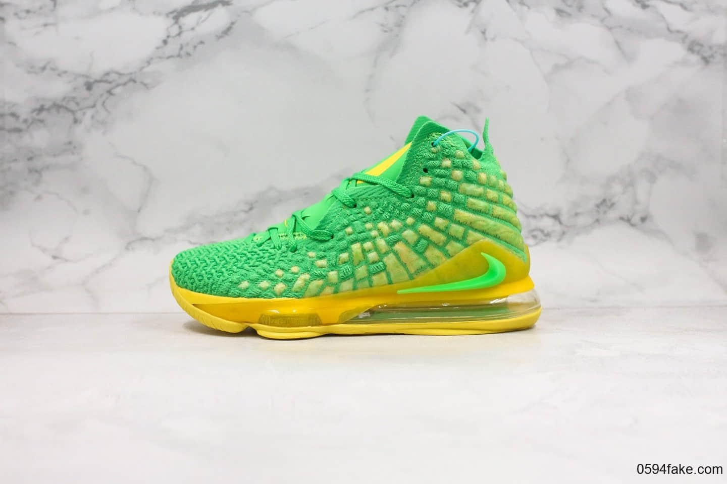 耐克Nike LeBron 17 Future Air纯原版本詹姆斯17代篮球鞋苹果荧光绿内置气垫支持实战原盒配件 (ID:26347) - 图片1