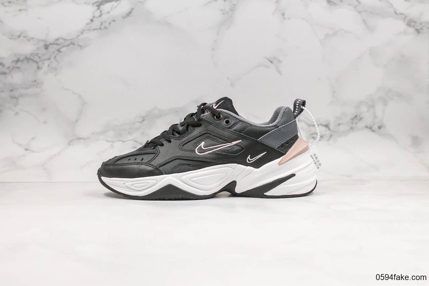 耐克Nike M2K Tekno纯原版本黑粉色复古m2k老爹鞋原盒原标原楦头原纸板打造 (ID:26464) - 图片1