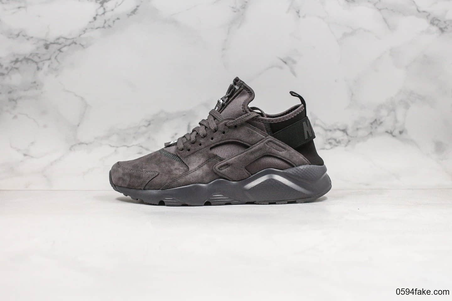 耐克Nike Air Huarache Ultra Suede纯原版本华莱士慢跑鞋麂皮棕色内置气垫原盒原标双层海玻璃鞋垫 (ID:26632) - 图片1