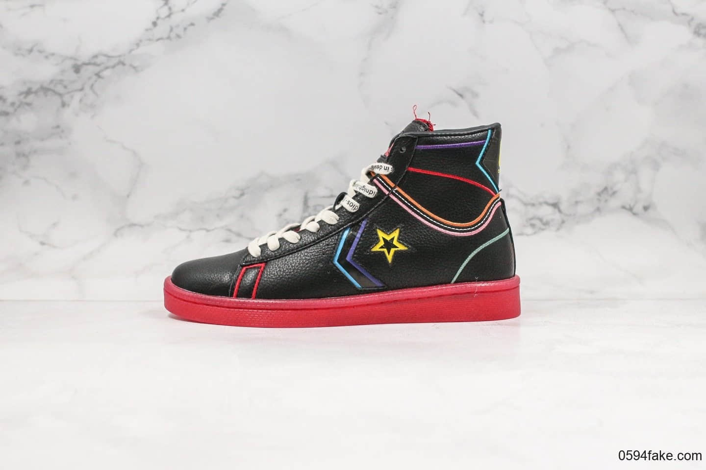 匡威CONVERSE Pro Leather纯原版本皮面黑红生肖鼠年元素款原盒原标原档案数据开发原楦头纸板打造 (ID:27043) - 图片1
