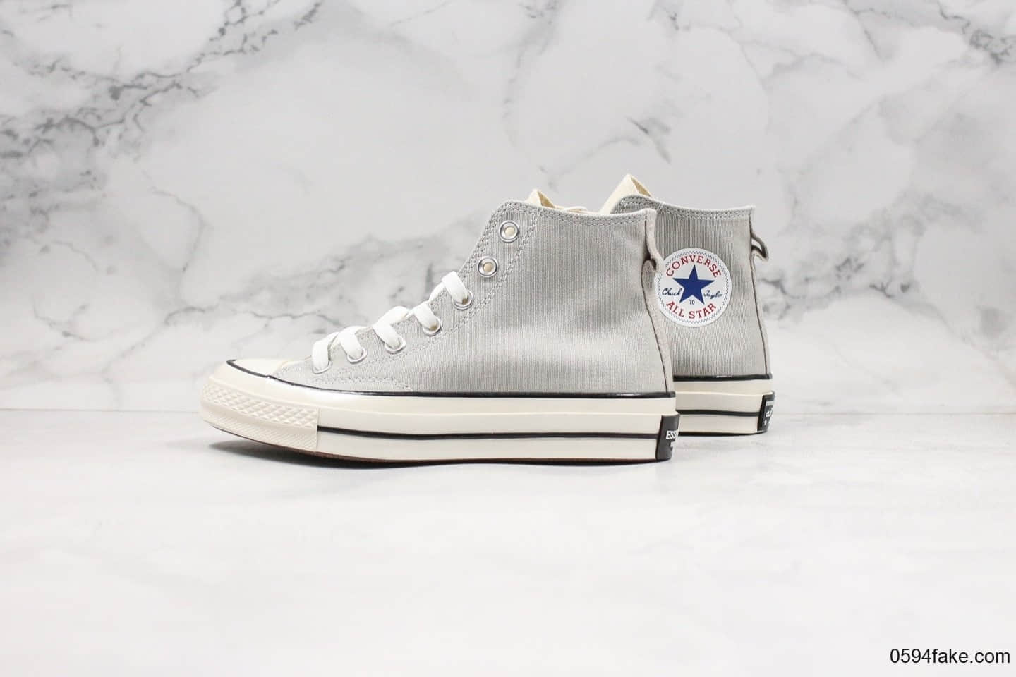 匡威Fear Of God Essentials x Converse 70s公司级版本联名款彩标灰白帆布鞋原厂硫化大底内置钢印区区别市面通货版本 (ID:27051) - 图片1