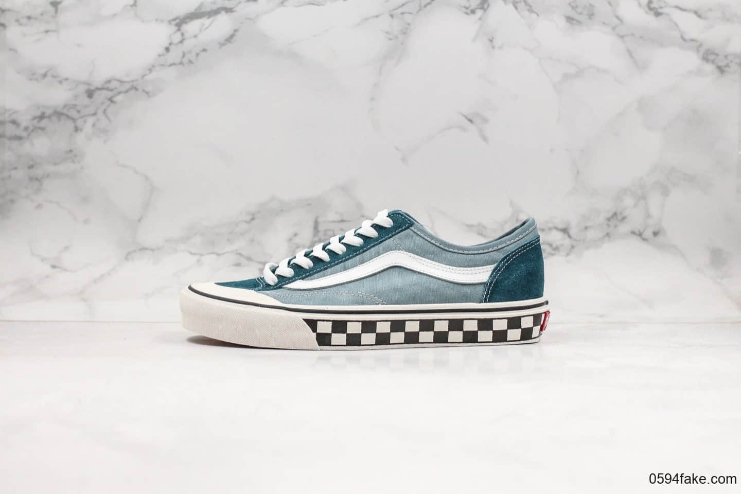 万斯Vans Style 36 SF公司级版本低帮蓝黑白棋盘格子原厂硫化大底新版翻盖鞋盒原楦头纸板打造 (ID:27149) - 图片1