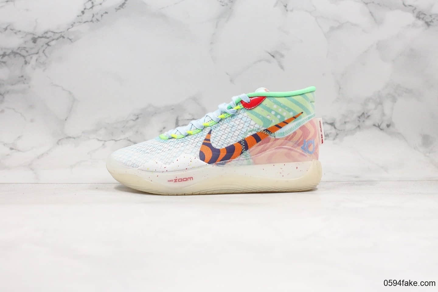 耐克Nike Zoom KD12 EP SJX纯原版本杜兰特12代实战篮球鞋海敏感内容配色内置双层Zoom气垫支持高强度实战 (ID:27316) - 图片1