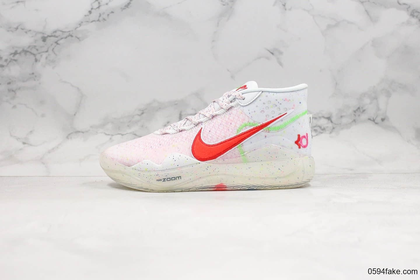 耐克Nike Zoom KD12 EP纯原版本杜兰特12代粉红色篮球鞋内置双层Zoom气垫原档案数锯开发支持实战 (ID:27522) - 图片1