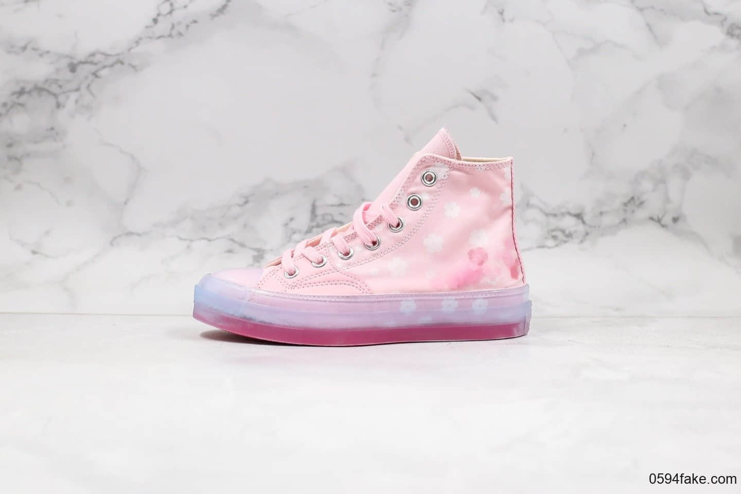 匡威CONVERSE Chuck 70S公司级版本樱花粉小花配色原厂樱花图案透明大底原档案数据开发 (ID:28773) - 图片1