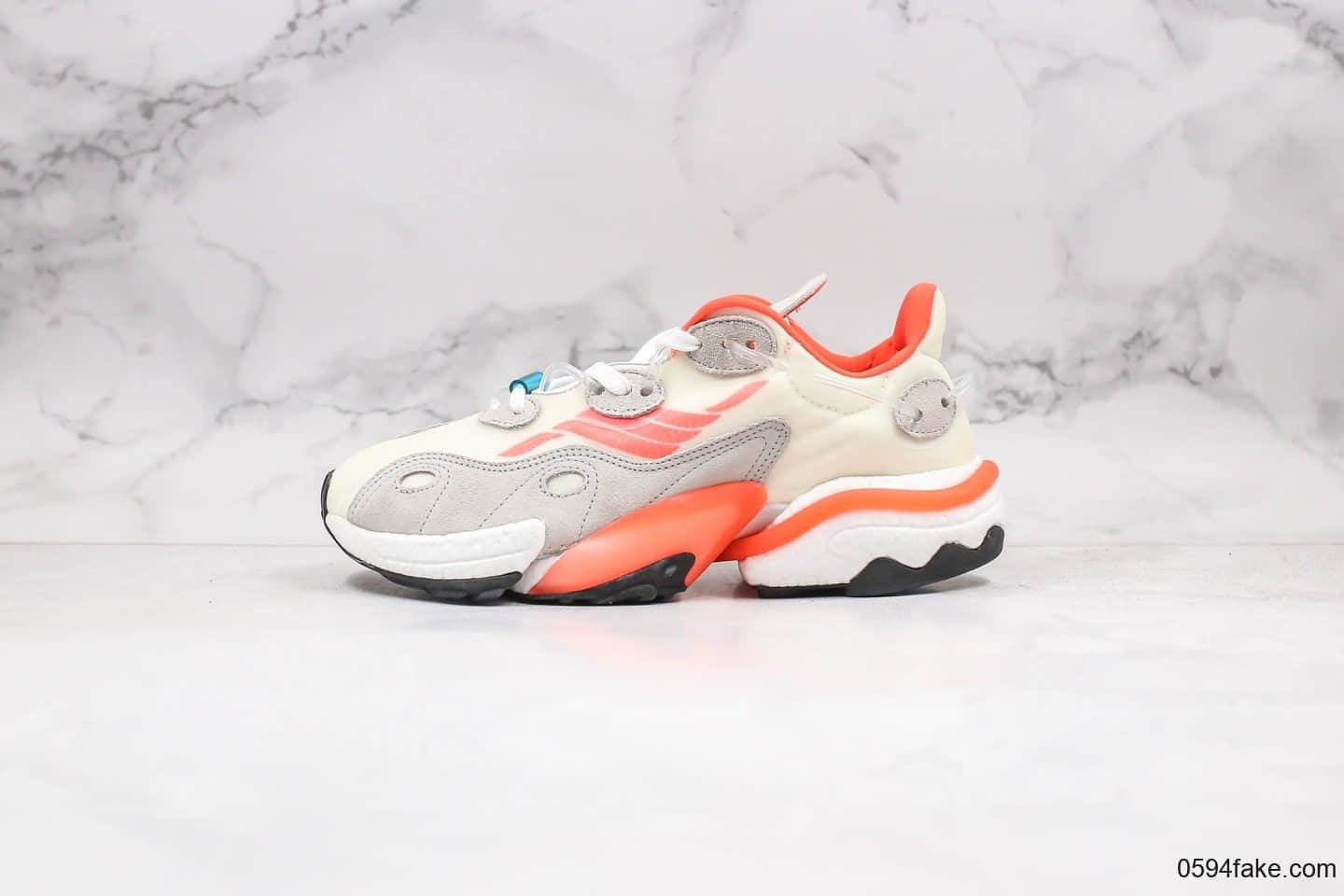 阿迪达斯Adidas Torsion X公司级版本抗扭转系列爆米花缓震休闲运动鞋水管老爹鞋白橙配色巴斯夫真爆 (ID:29365) - 图片1