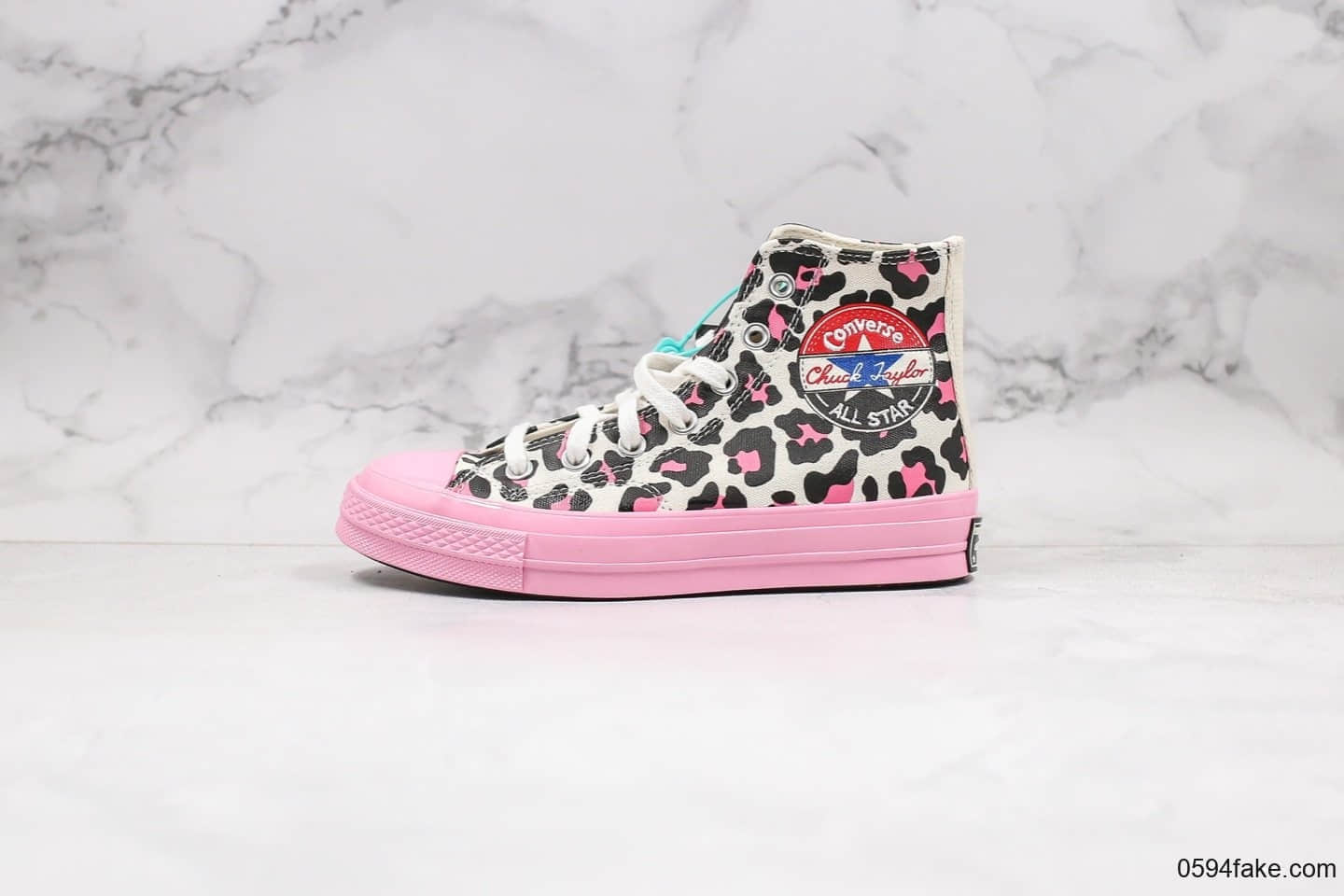 匡威Converse 1970S公司级版本高帮豹纹粉色原厂硫化大底正确硅蓝软中底原盒原标 (ID:29572) - 图片1
