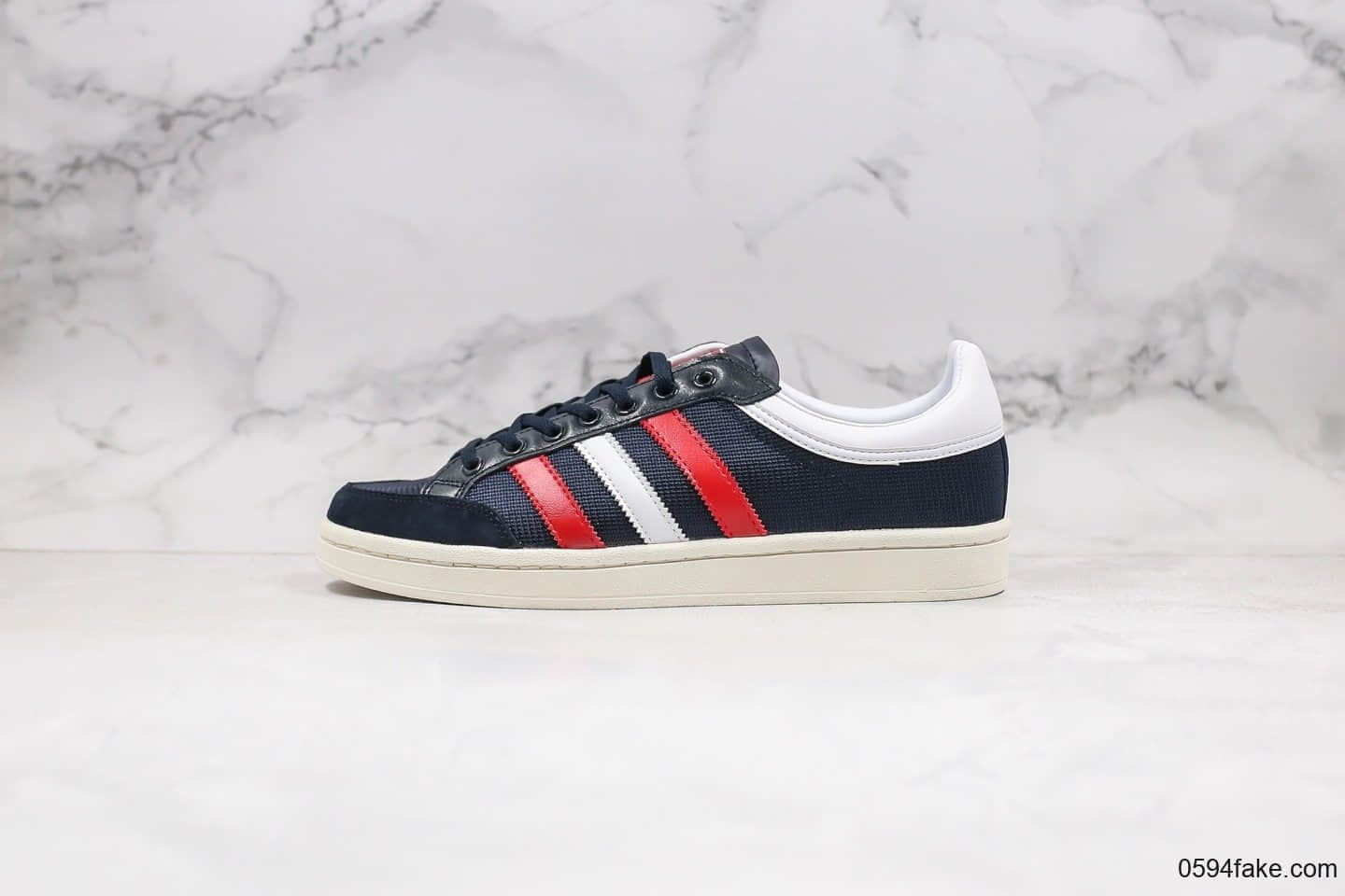 阿迪达斯adidas Originals Americana Low纯原版本低帮三叶草板鞋黑红色进口头层猪八材质原盒原标 (ID:29580) - 图片1