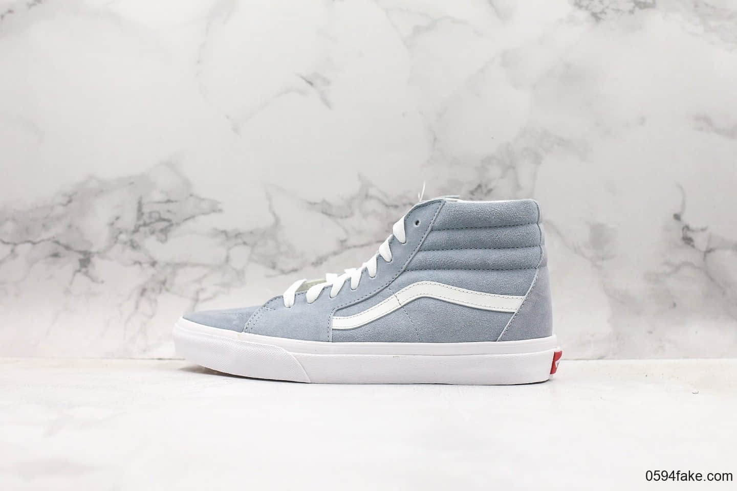 万斯Vans Sk8-Hi公司级版本高帮麂皮材质天蓝色原厂硫化大底内置钢印原楦头纸板打造 (ID:29650) - 图片1