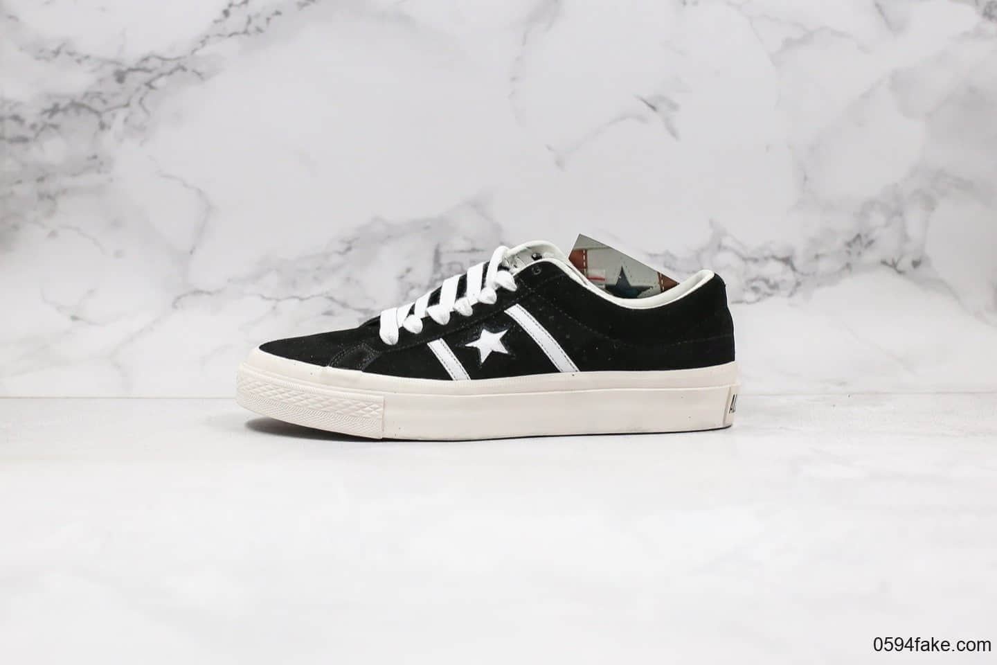 匡威Converse One Star Academy公司级版本低帮日产限定双杠一星黑色原档案数据开发麂皮面料 (ID:29765) - 图片1