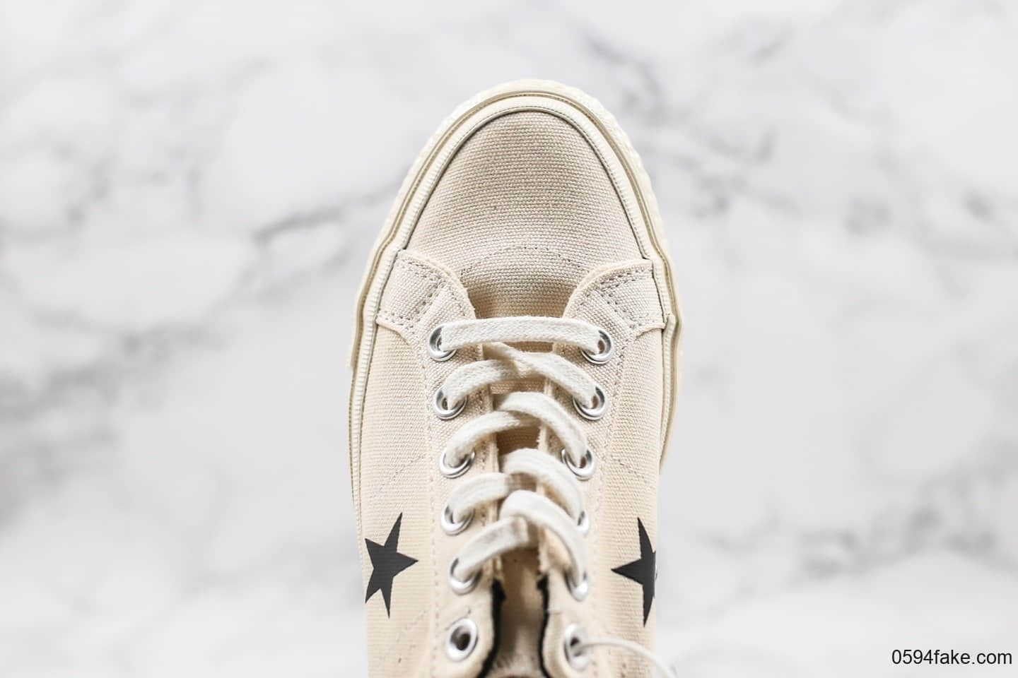 匡威D敏感内容 x Converse One Star Canvas公司级版本联名帆布低帮休闲板鞋米白配色聚氨酯硅蓝PU中底