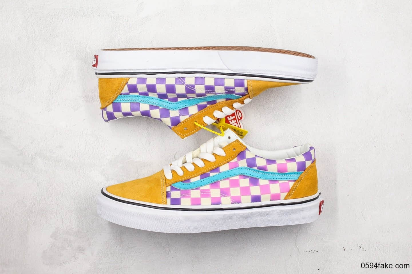 万斯Vans Old Skool公司级版本镀铬色变系列低帮板鞋变色敏感内容棋盘格