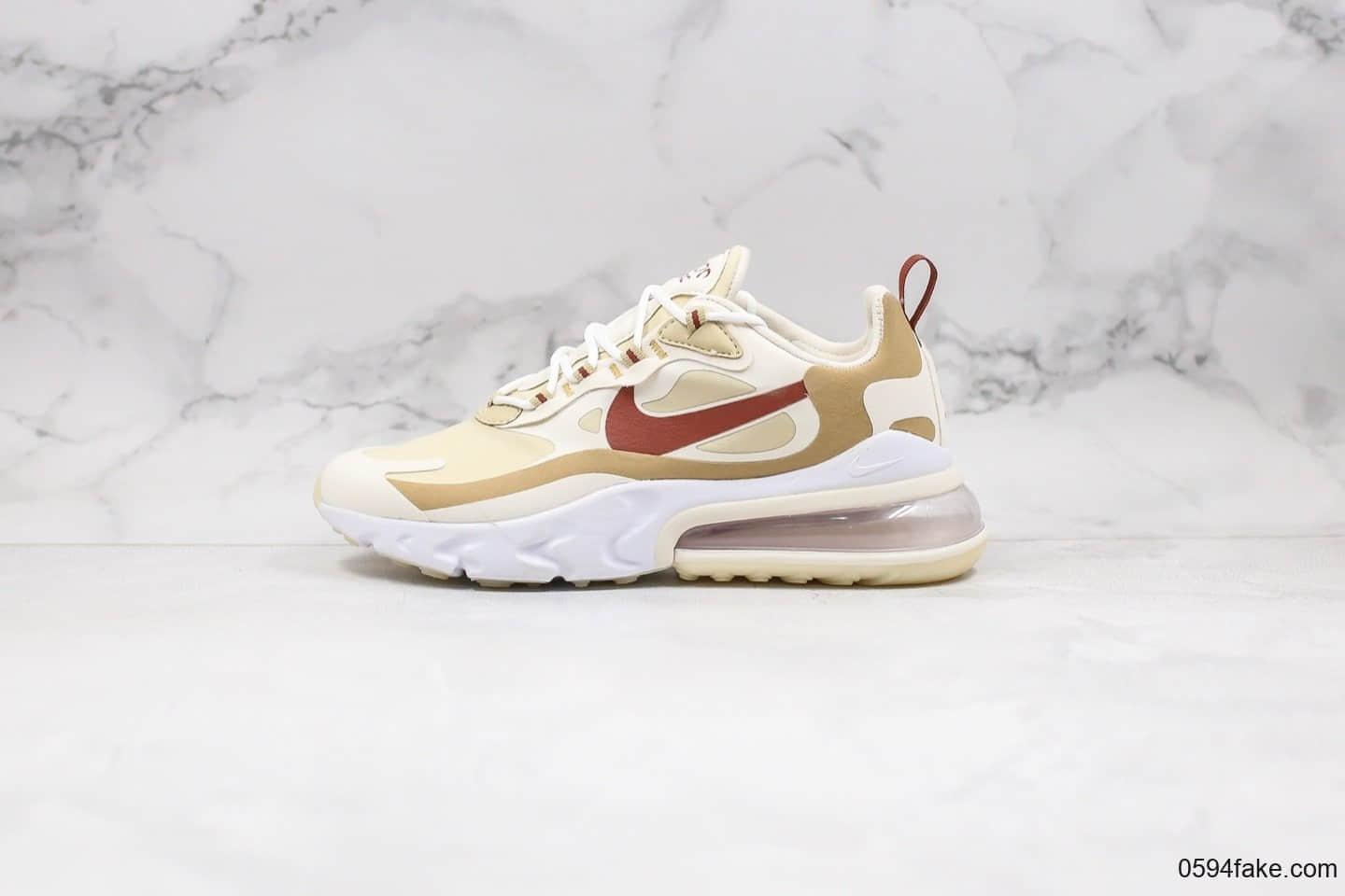 耐克Nike Air Max 270 React WMNS纯原版本气垫鞋小麦配色市面最高品质 (ID:30678) - 图片1