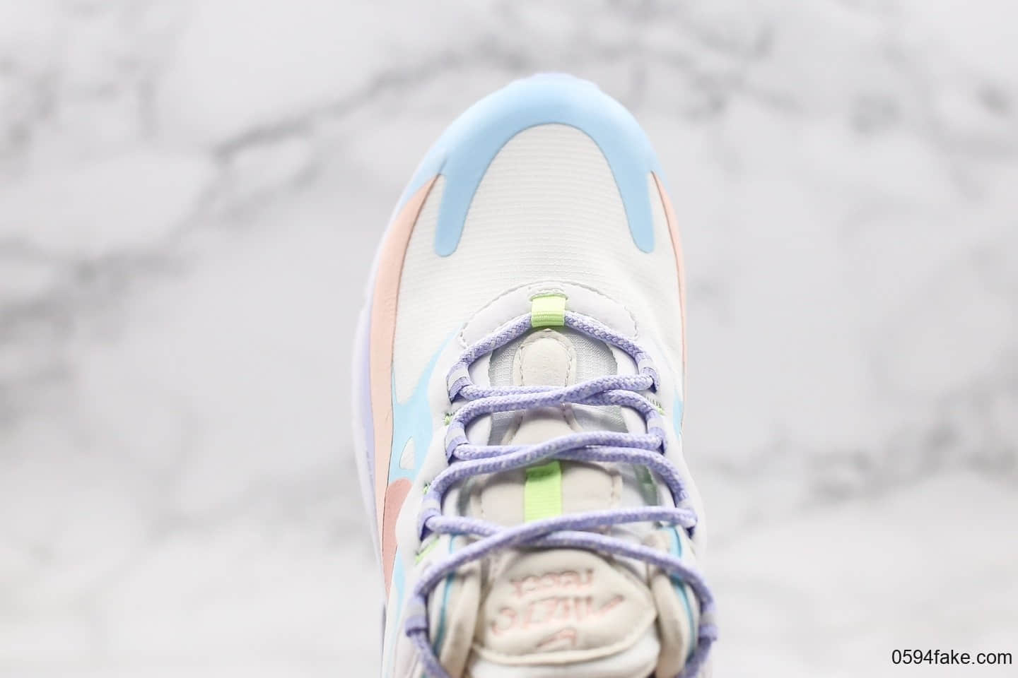 耐克NIKE AIR MAX 270 React纯原版本马卡龙配色气垫鞋原代工厂工艺正确小潘气垫内置RFID可验芯片 货号:CQ4805-146