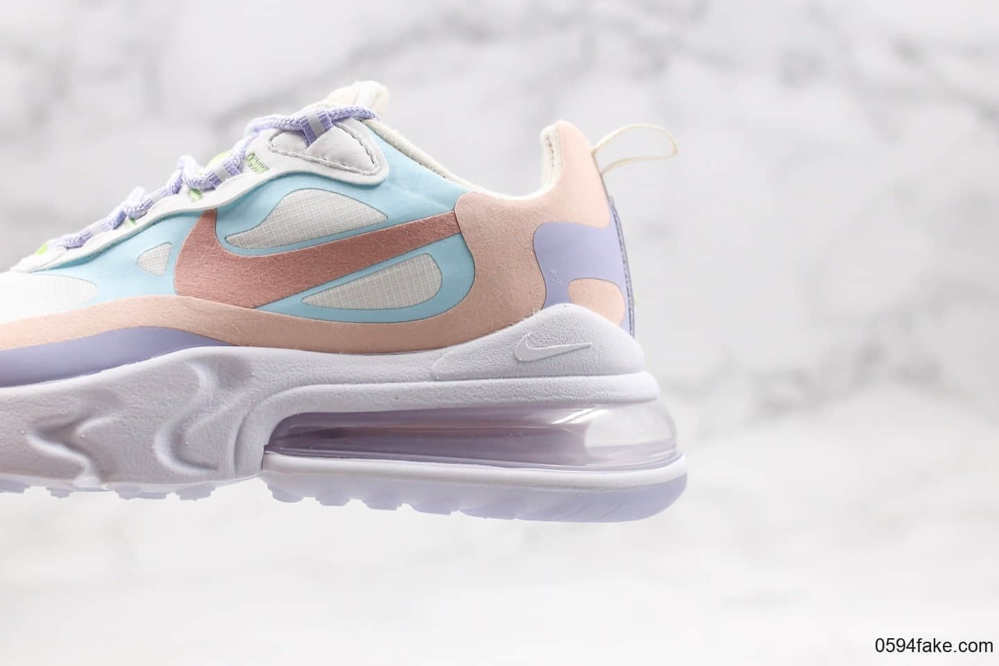 耐克NIKE AIR MAX 270 React纯原版本马卡龙配色气垫鞋原代工厂工艺正确小潘气垫内置RFID可验芯片 货号:CQ4805-146