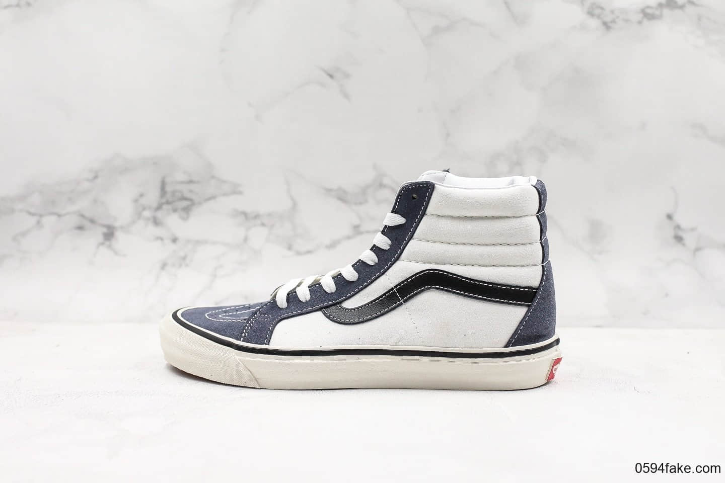 万斯Vans SK8-Hi公司级版本安纳海姆高帮板鞋灰白配色真标硫化大底 (ID:30935) - 图片1