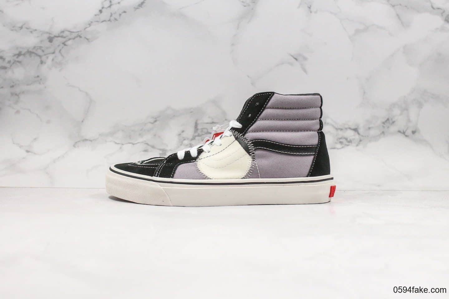 万斯Vans SK8-Hi Bricolage LX公司级版本解构拼接高帮板鞋黑灰配色原钢印合格证 (ID:30943) - 图片1