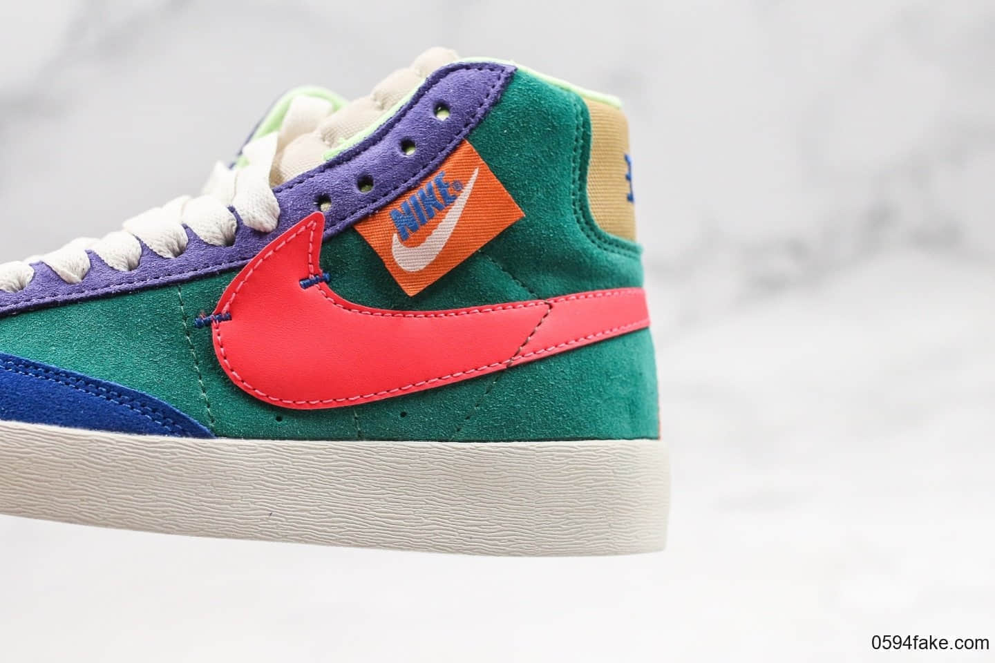 耐克Nike Blazer Mid纯原版本中帮开拓者马卡龙板鞋原档案数据开发原楦头纸板打造 货号:CQ7786-561