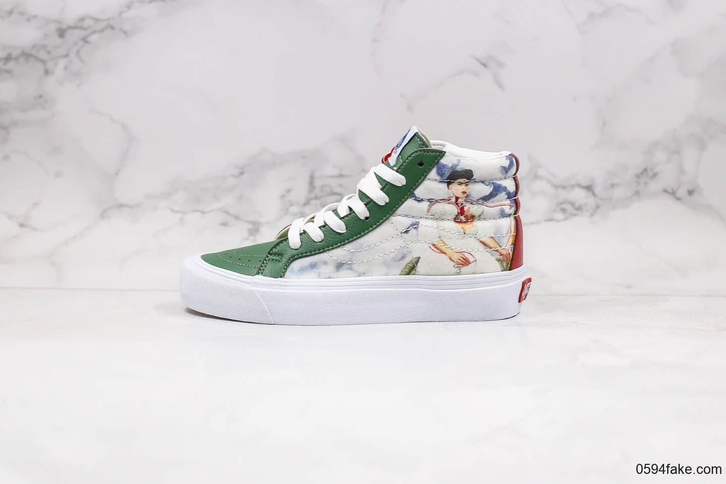 万斯Vault by Vans x Frida Kahlo公司级墨西哥画家联名款高帮彩绘西瓜印花配色原厂硫化大底内置钢印 (ID:31357) - 图片1