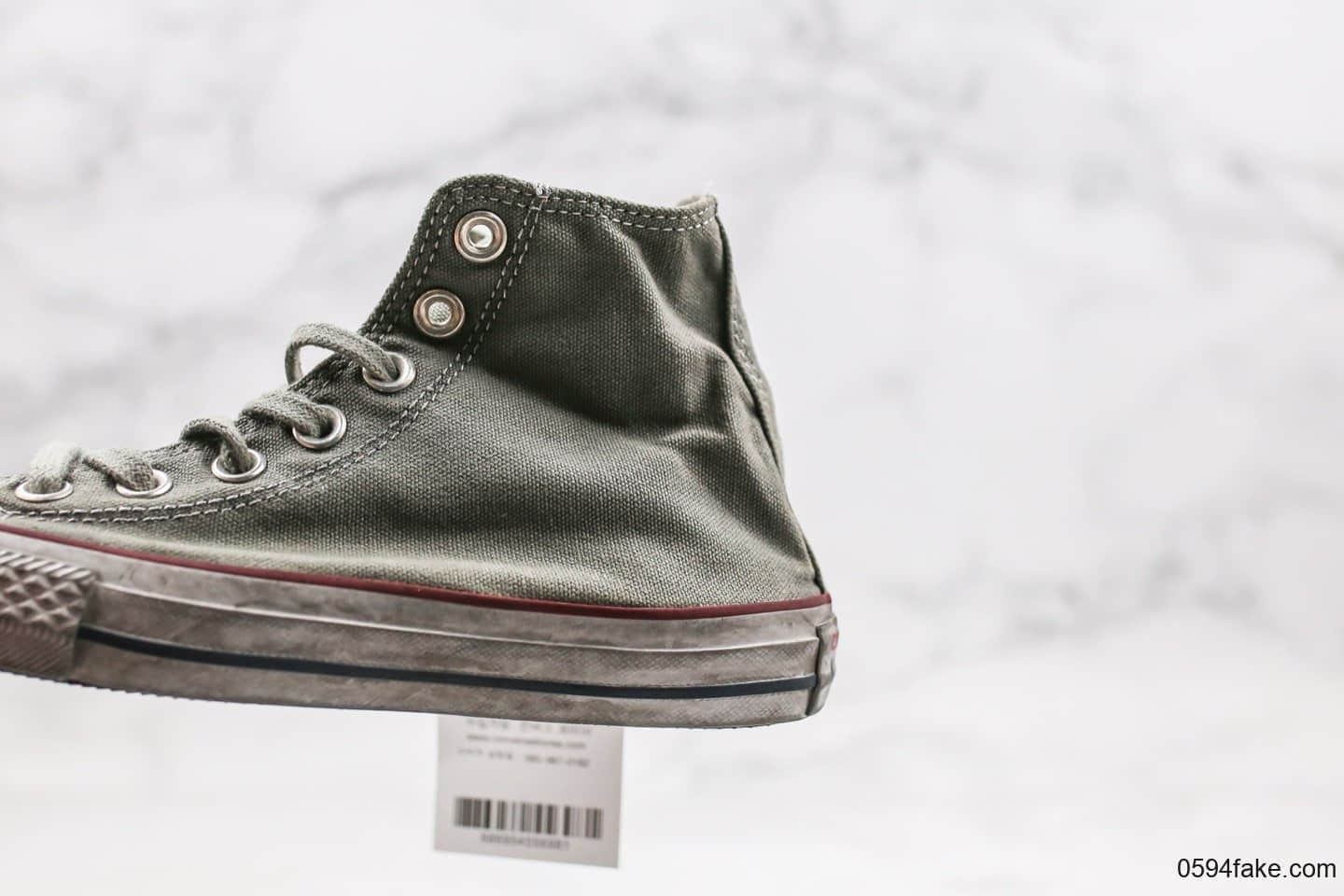 匡威Converse All Star Canvas Smoke High Top公司级版本高帮乞丐鞋做旧烟熏配色原盒原标原楦头纸板打造 货号:156885C