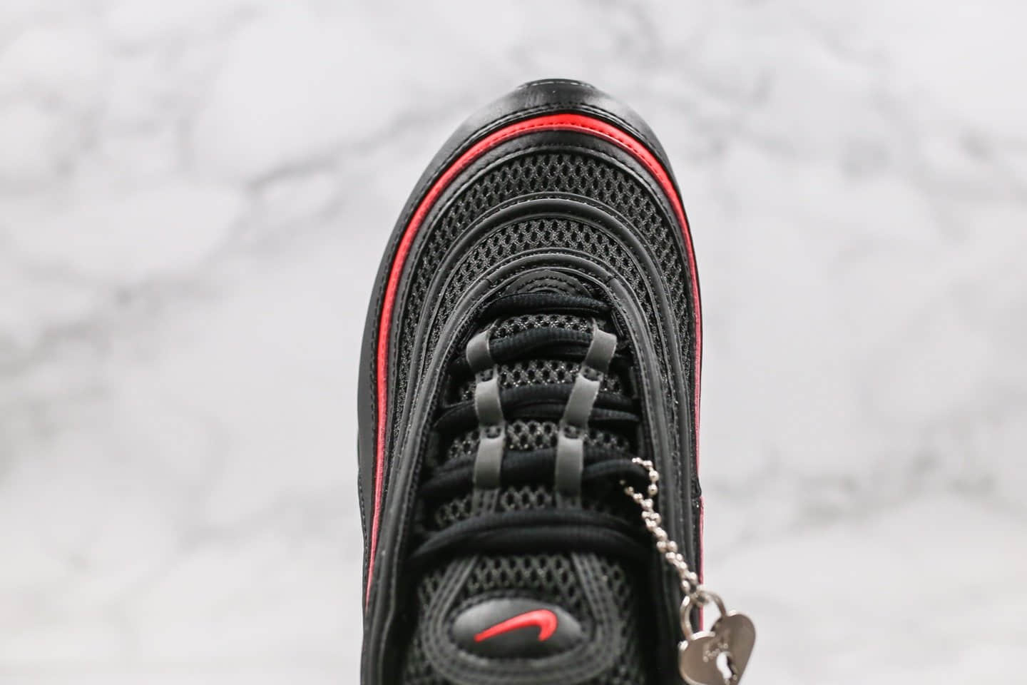 耐克Nike Air Max 97纯原版本子弹气垫鞋黑红敏感内容人节限定内置全掌气垫原盒原标 货号:CU9990-001