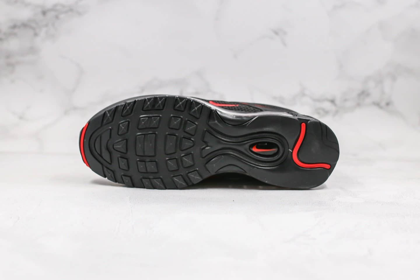 耐克Nike Air Max 97纯原版本子弹气垫鞋黑红敏感内容人节限定内置全掌气垫原盒原标 货号:CU9990-001
