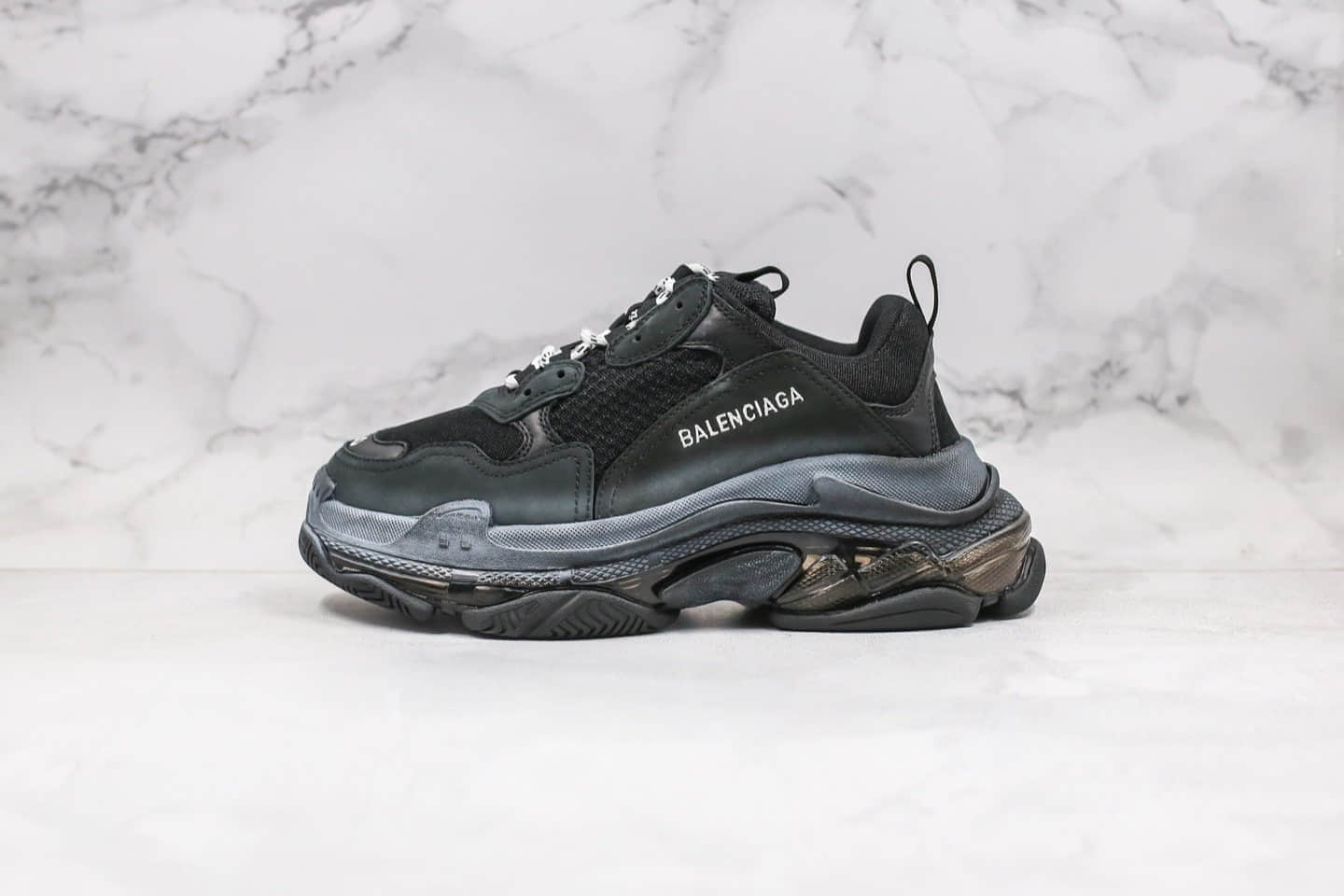 巴黎世家Balenciaga Triple S纯原版本做旧复古老爹鞋原厂TPU气垫组合大底进口头层皮料正确立体LOGO (ID:31567) - 图片1