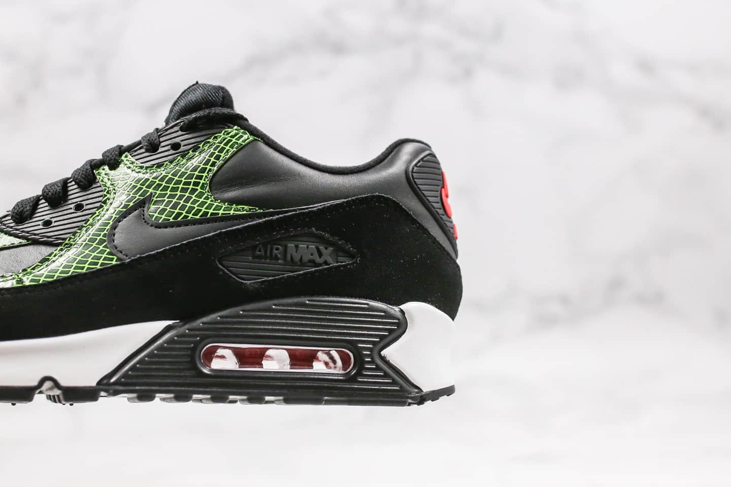耐克Nike Air Max 90 QS纯原版本Max90气垫鞋黑绿色内置真实气垫原盒原标原档案数据开发 货号：敏感内容0916-001