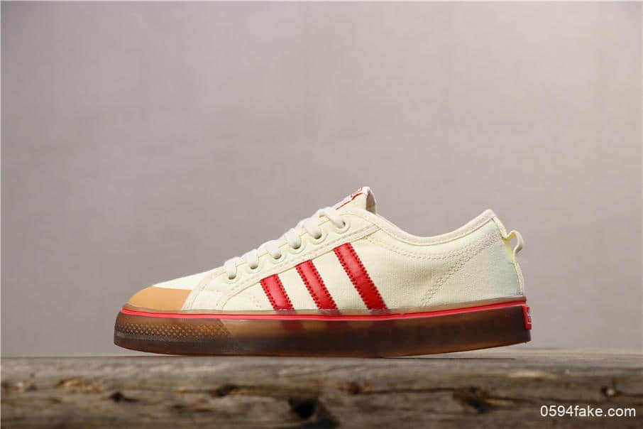 Adidas Nizza Lo米红 阿迪达斯三叶草Nizza真标高品质校园板鞋 (ID:3164) - 图片1