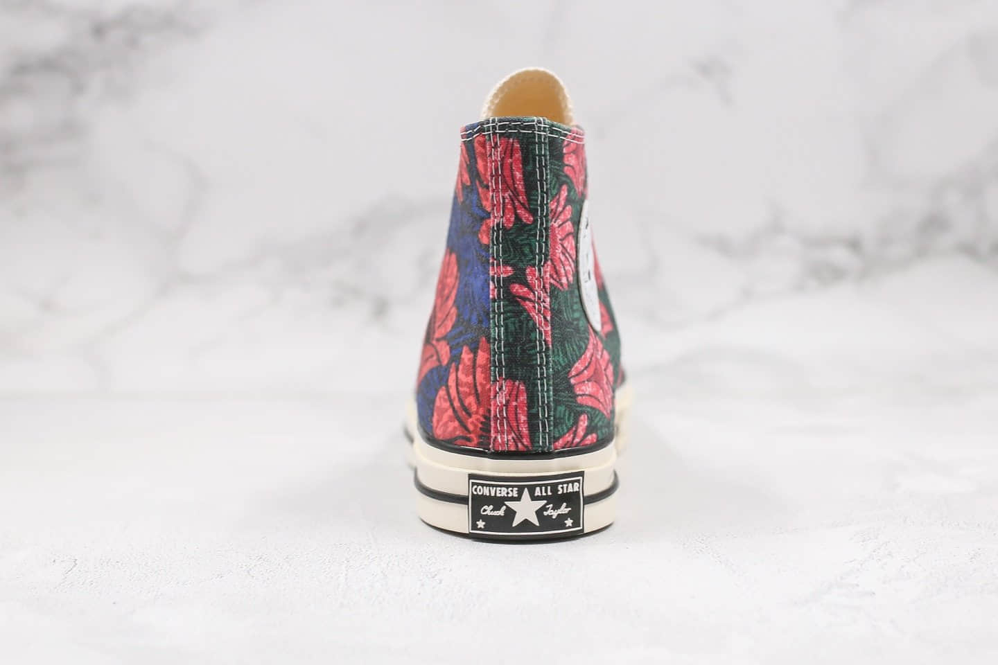匡威Converse Chuck 70公司级版本花卉酒红色小身体部位拼接蓝色高帮帆布鞋原盒原标正确硅蓝PU中底