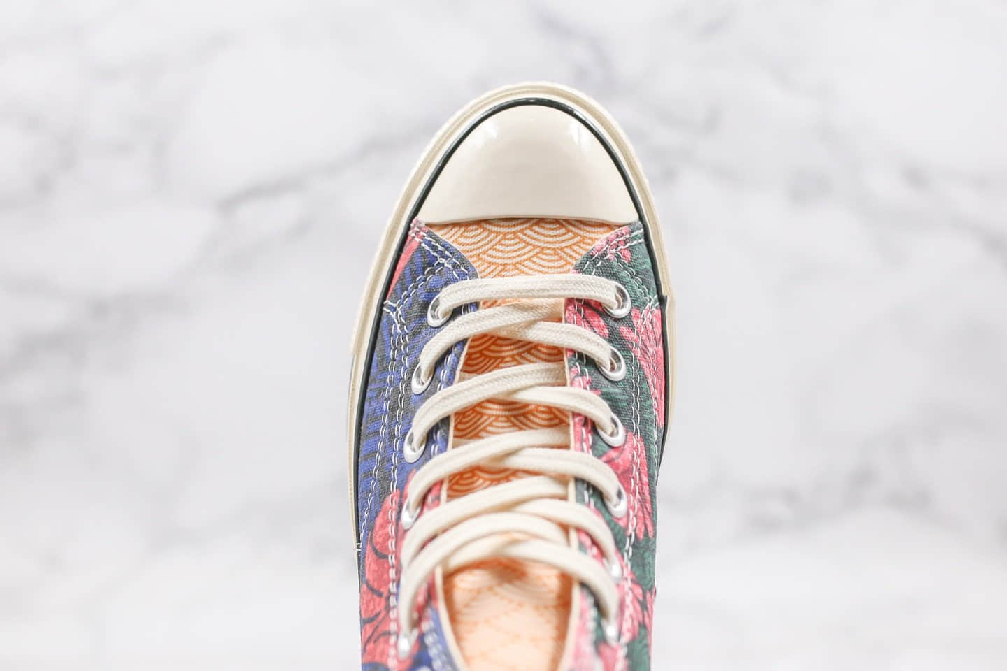 匡威Converse Chuck 70公司级版本花卉酒红色小身体部位拼接蓝色高帮帆布鞋原盒原标正确硅蓝PU中底